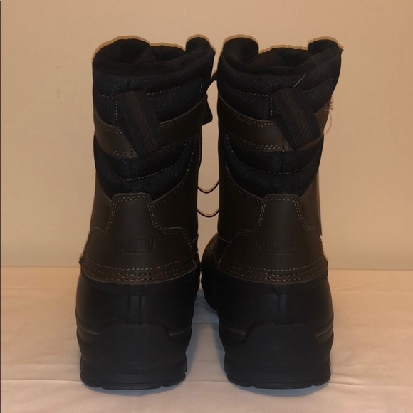 New Men's Khombu Brown Leather Duck Boots - Picture 5 of 13